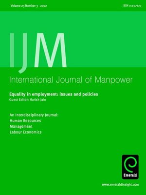 cover image of International Journal of Manpower, Volume 23, Issue 3